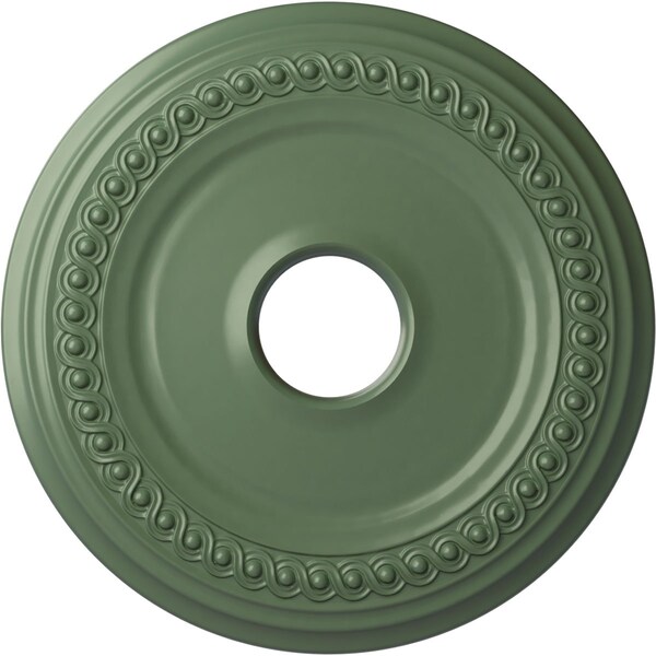 Ekena Millwork Classic Ceiling Medallion (Fits Canopies up to 12 3/4"), 18 5/8"OD 4"ID x 1 1/8"P, Athenian Green CM19CLAGF - main
